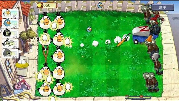 愤怒的小鸟大战僵尸无敌版