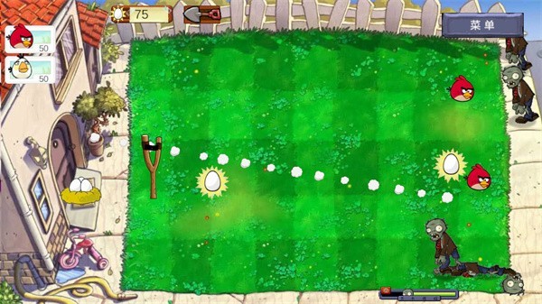 愤怒的小鸟大战僵尸无敌版