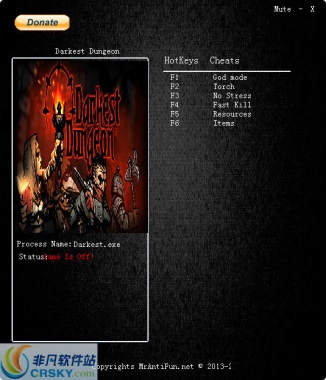 暗黑地牢六項修改器Build2388