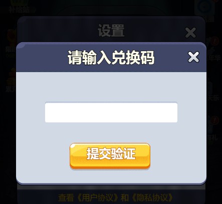 兑换码确认界面