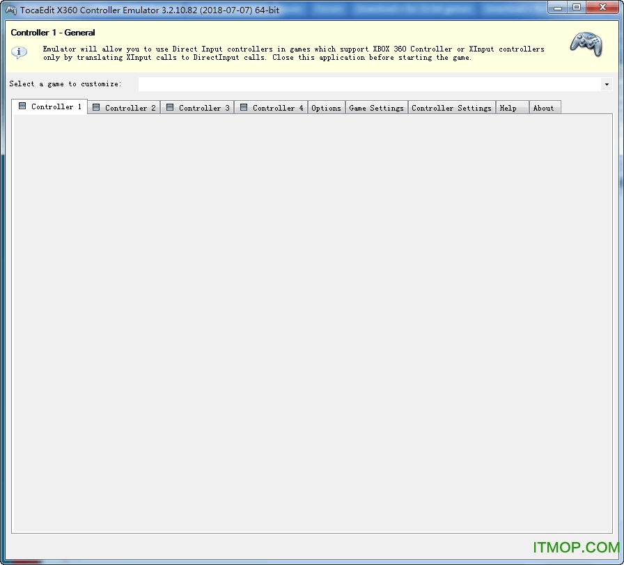 TocaEdit Xbox 360 Controller Emulator(Xbox 360控制器模拟器)