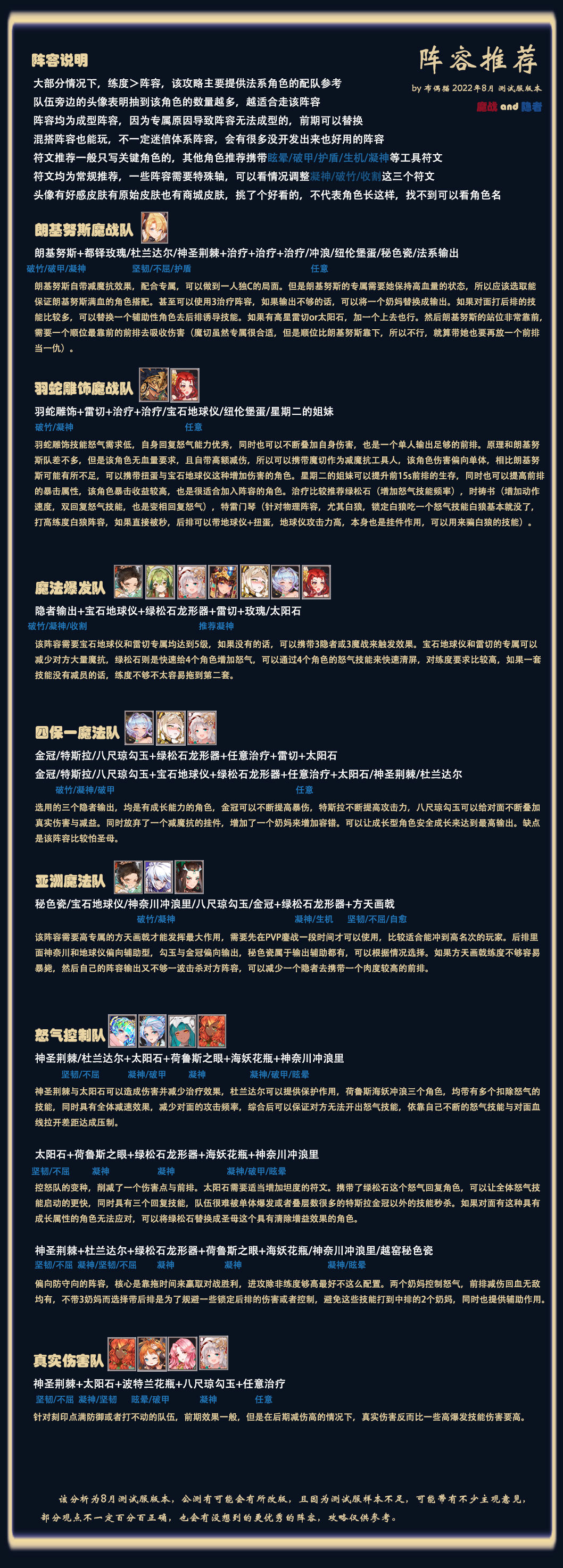 那些需要守护的全角色阵容版新手入门攻略7
