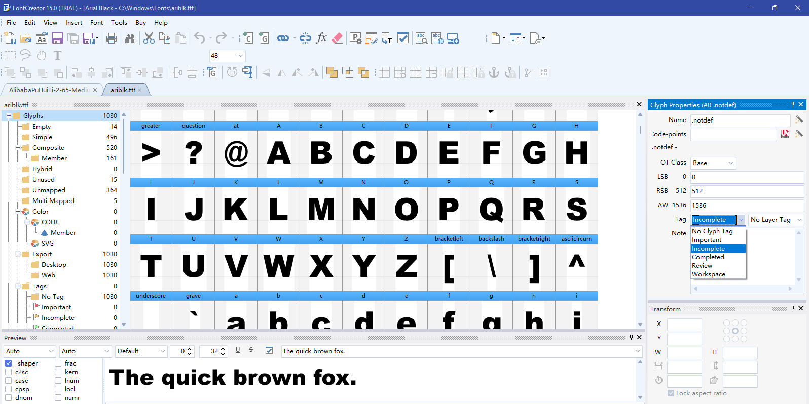 FontCreator