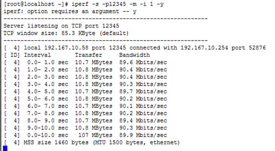 TCP测试结果