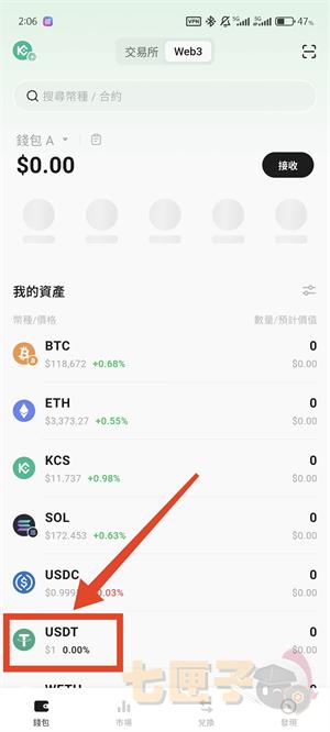 库币KuCoin钱包购买USDT教程图（2）