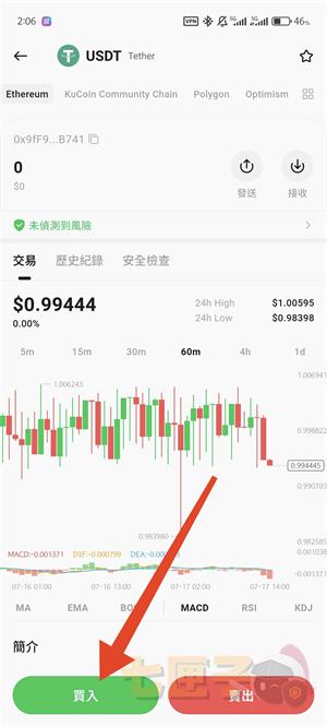 库币KuCoin钱包购买USDT教程图（3）