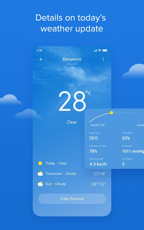 小米天气预报App