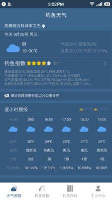 钓鱼天气预报精准看风雨气压